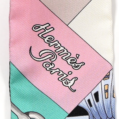 Hermes Silk Cliquetis Twilly Black Rose Menthol 2 of 4