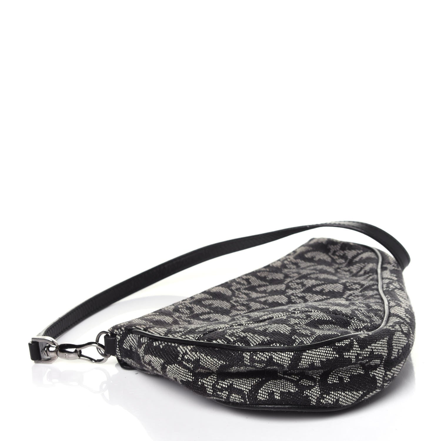 Christian Dior Monogram Mini Saddle Pochette Black 4 of 11