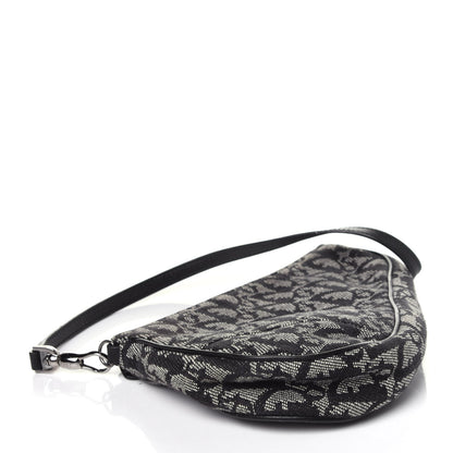 Christian Dior Monogram Mini Saddle Pochette Black 4 of 11