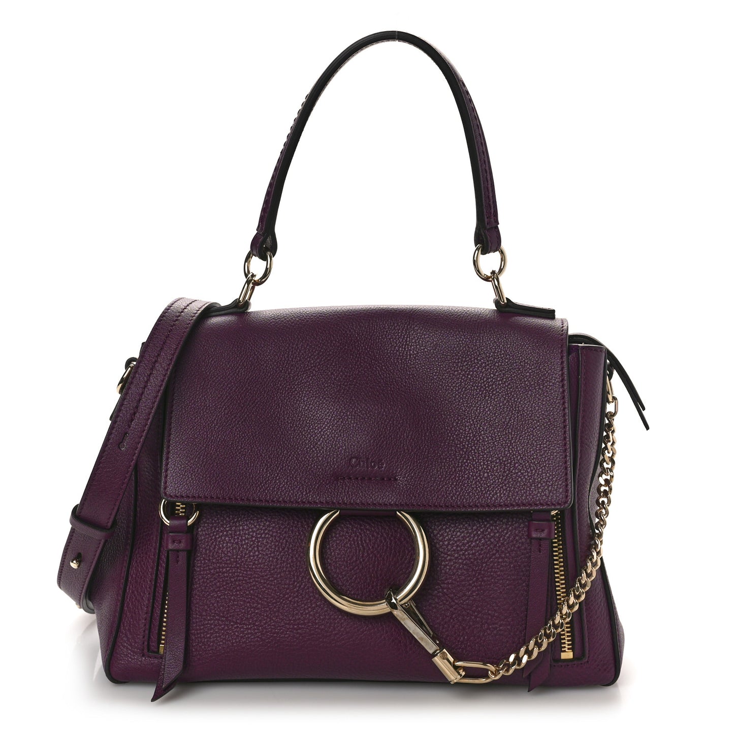 Calfskin Small Faye Day Shoulder Bag Intense Violine