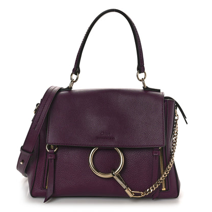 Chloe Calfskin Small Faye Day Shoulder Bag Intense Violine 1 of 9