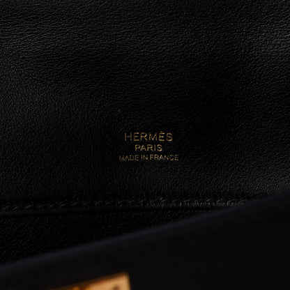 Hermes Swift Kelly Cut Clutch Pochette Black 6 of 9