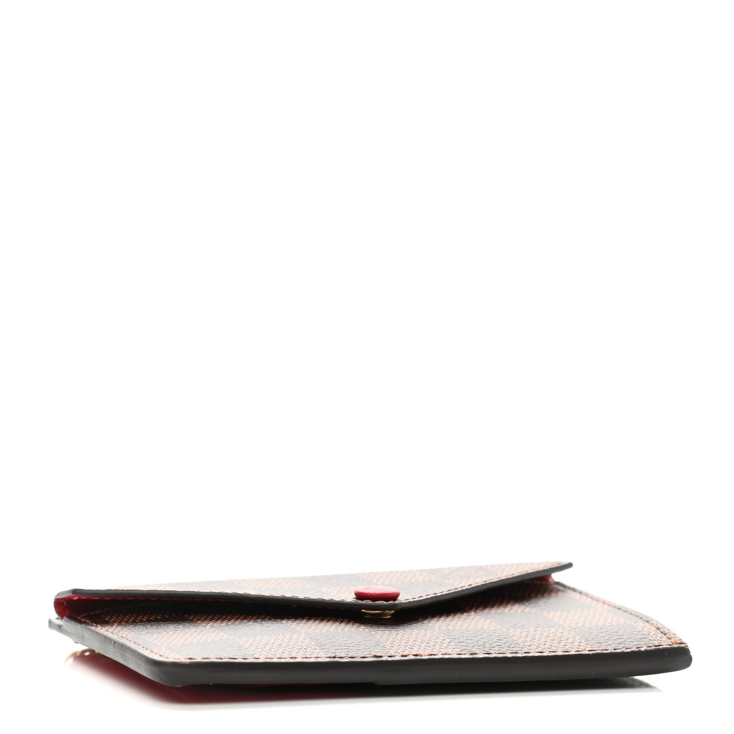 Damier Ebene Recto Verso Card Holder Red