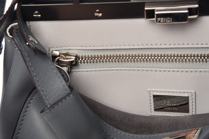 Fendi Vitello Seta Shiny Nappa Medium Peekaboo Iconic Satchel Alga Rosa Doll 13 of 16