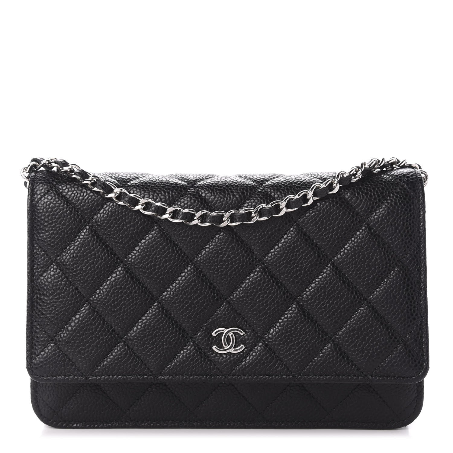 Chanel Caviar Quilted Wallet On Chain WOC Black 1 of 12