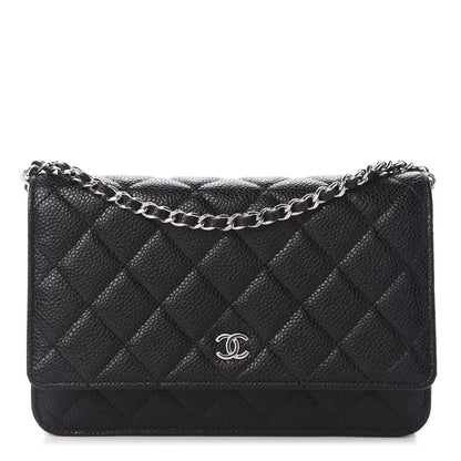 Chanel Caviar Quilted Wallet On Chain WOC Black 1 of 12