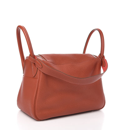 Hermes Taurillon Clemence Verso Lindy 30 Sanguine Rouge Pivoine 3 of 10