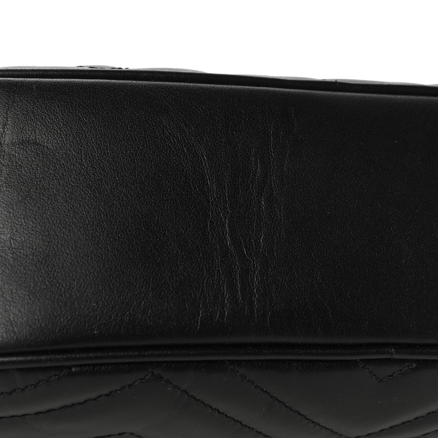 Gucci Calfskin Matelasse Small GG Marmont Chain Shoulder Bag Black 12 of 12