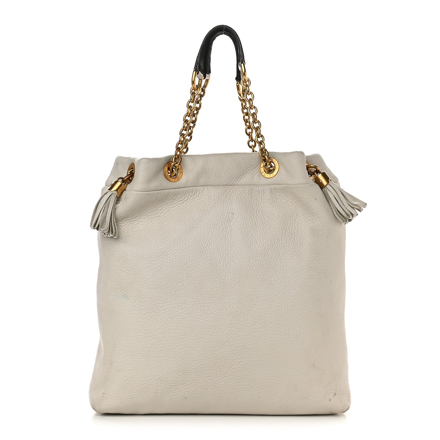 Dolce & Gabbana Calfskin Chain Tote Off White 1 of 14