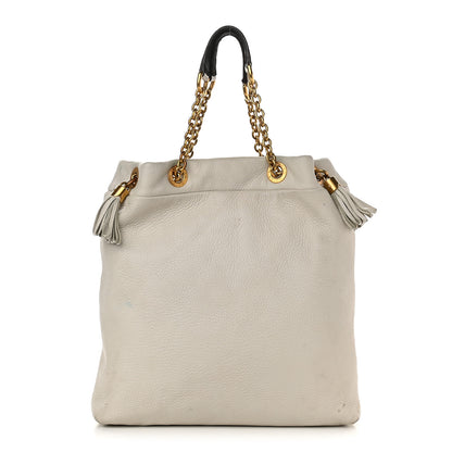 Dolce & Gabbana Calfskin Chain Tote Off White 1 of 14