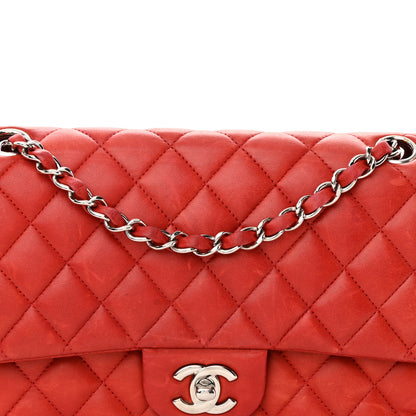 Chanel Lambskin Quilted Medium Double Flap Red 7 of 20
