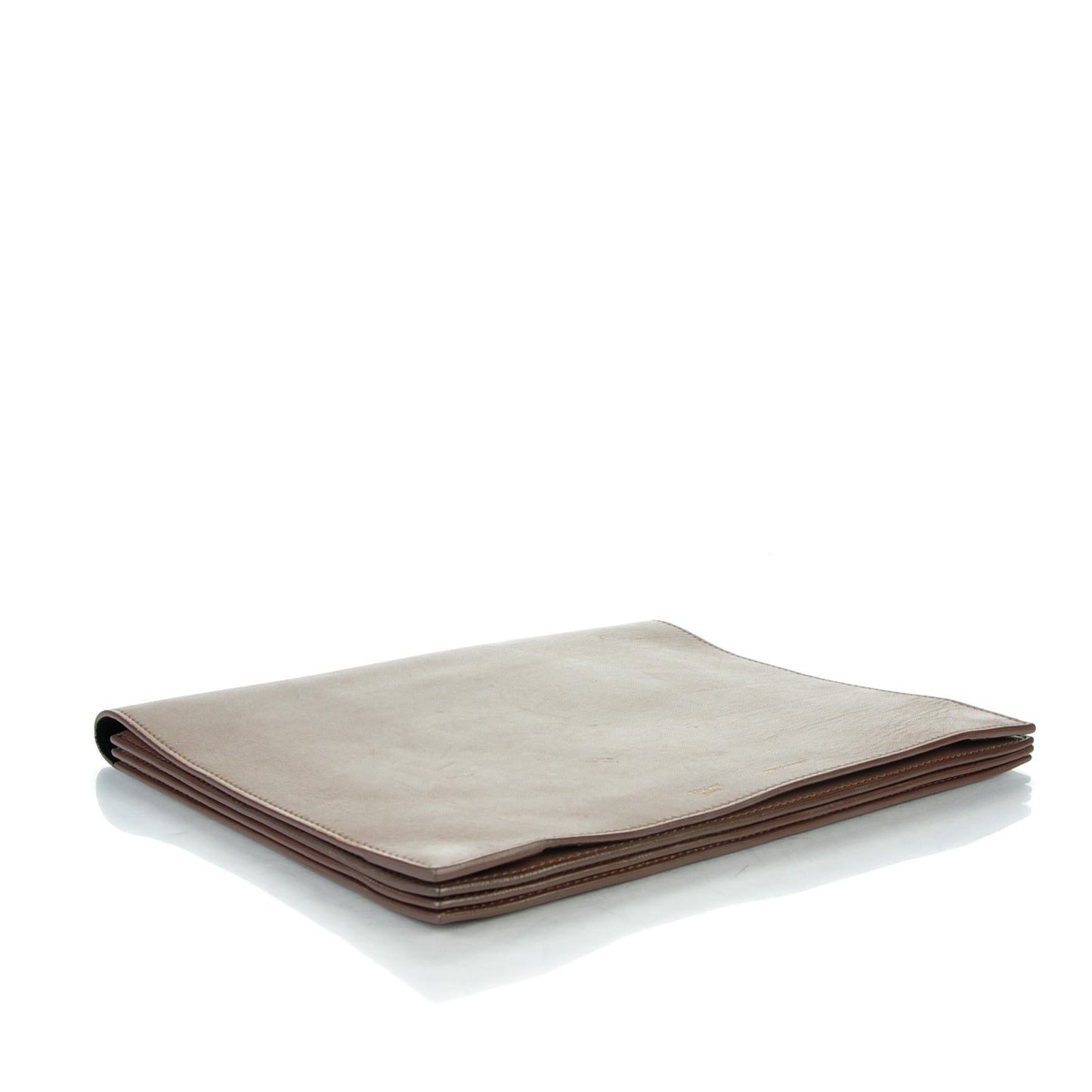 Smooth Lambskin iPad Folio Clutch Taupe