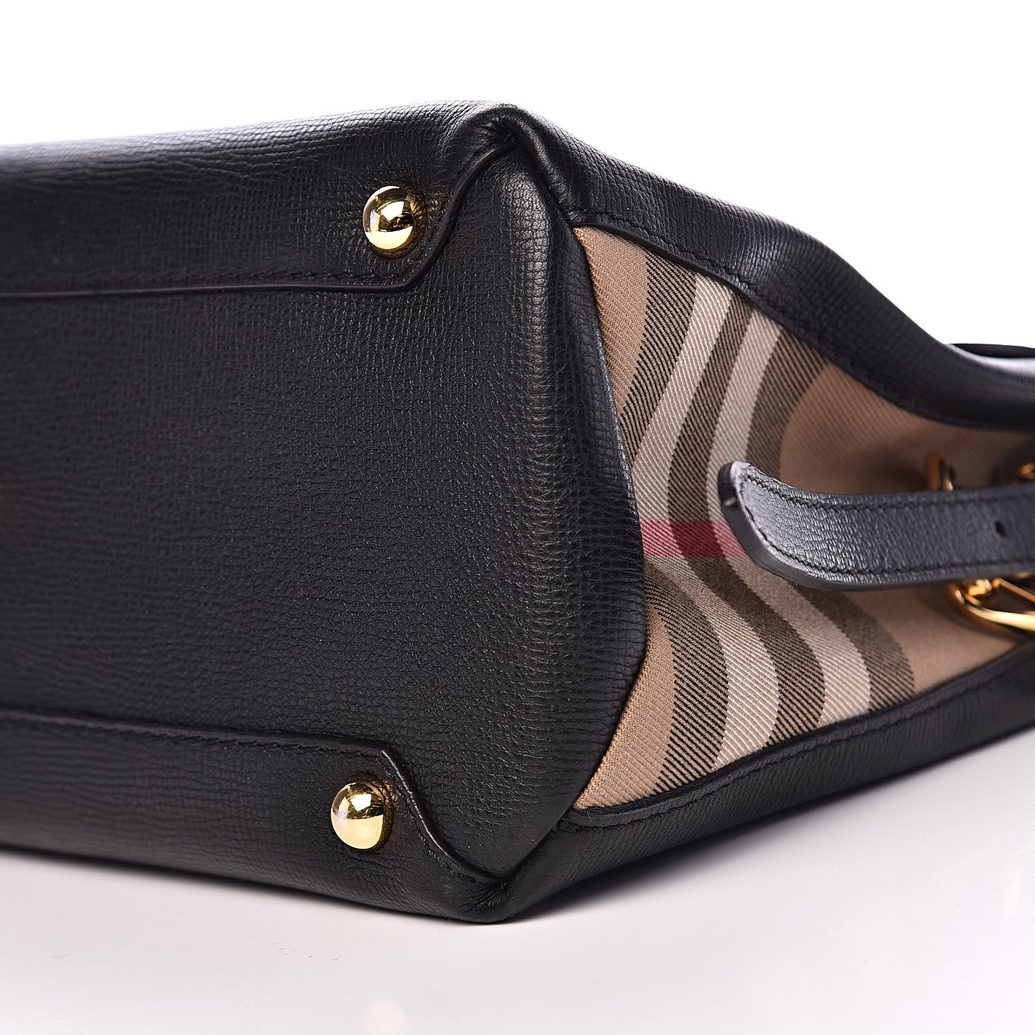 Burberry Derby Calfskin House Check Medium Camberley Black 10 of 11