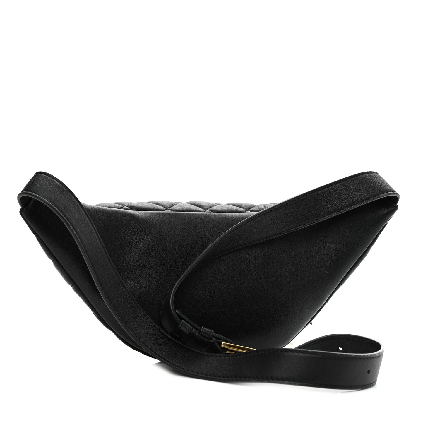 Nappa Quilted Medusa Belt Bag Black