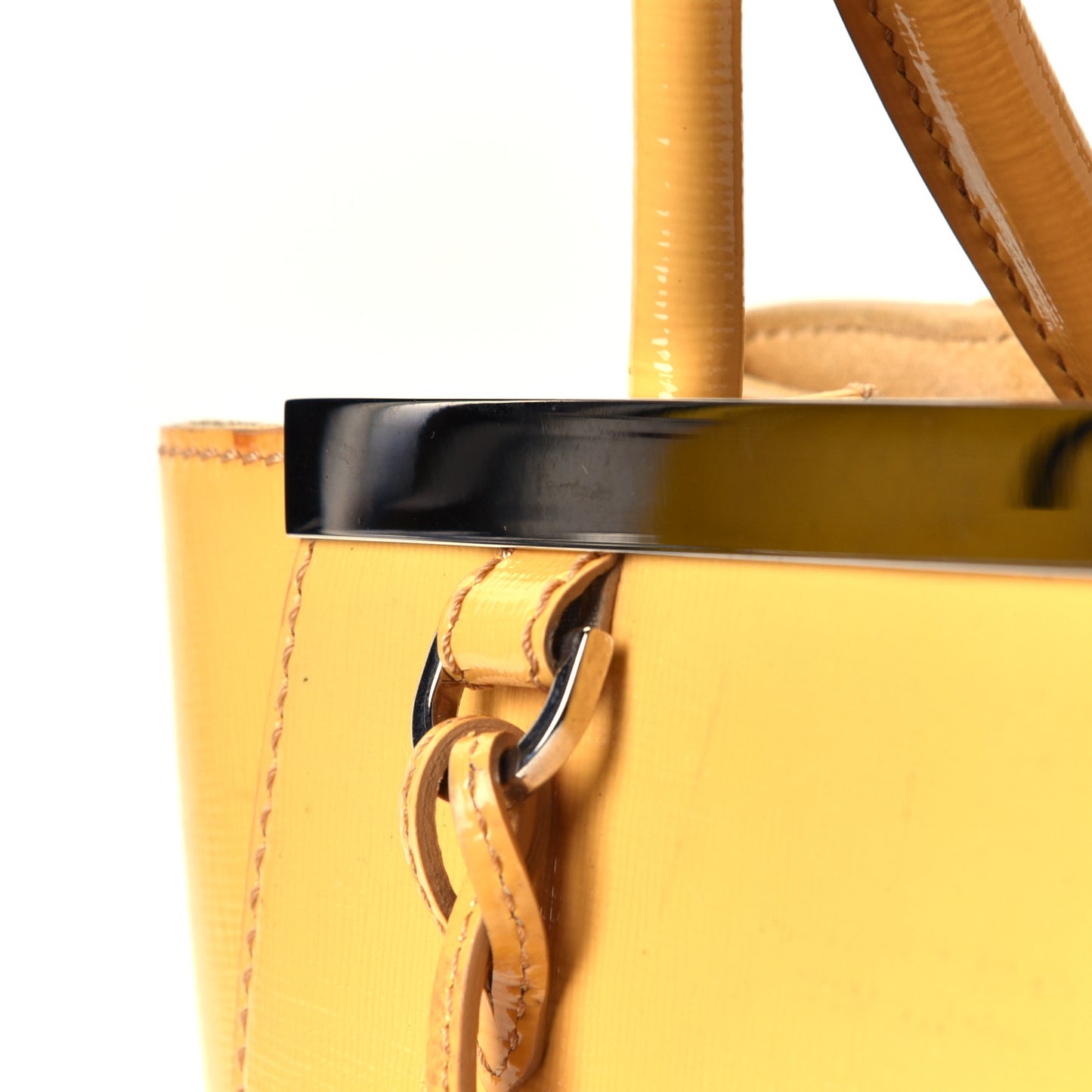 Vitello Vernice Camoscio Petite 2Jours Tote Alchemy Yellow