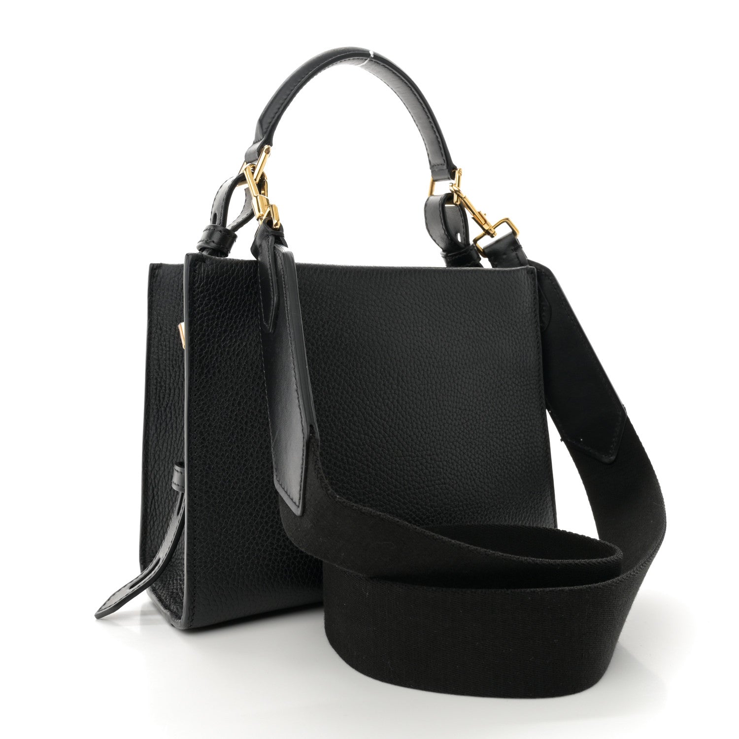 Tom Ford Calfskin Mini T Twist Top Handle Bag Black 3 of 12