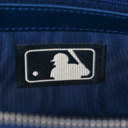 Gucci X MLB Guccissima Signature NY Yankees Embroidered Zip Around Wallet Royale Ivory 8 of 10
