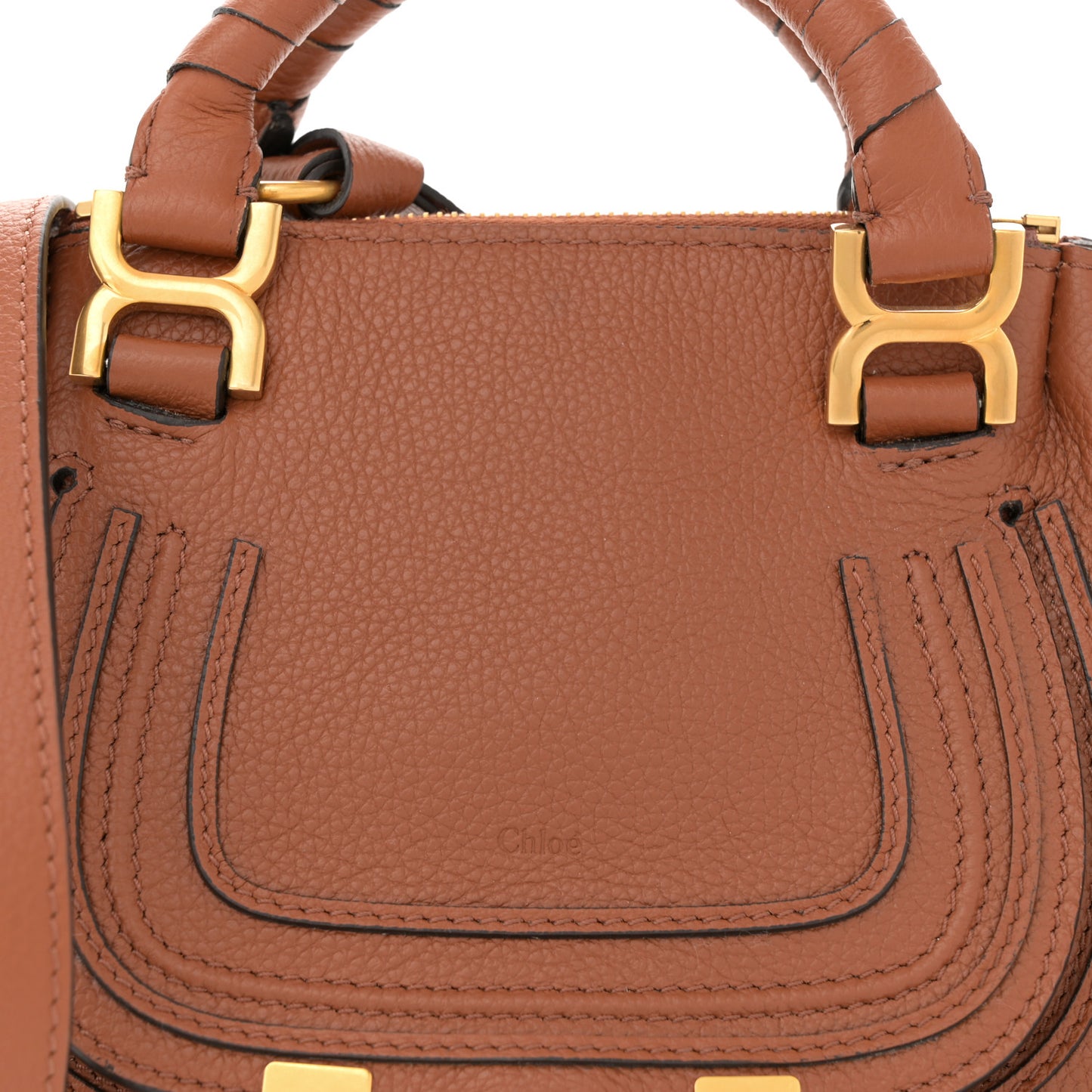 Calfskin Mini Marcie Satchel Tan