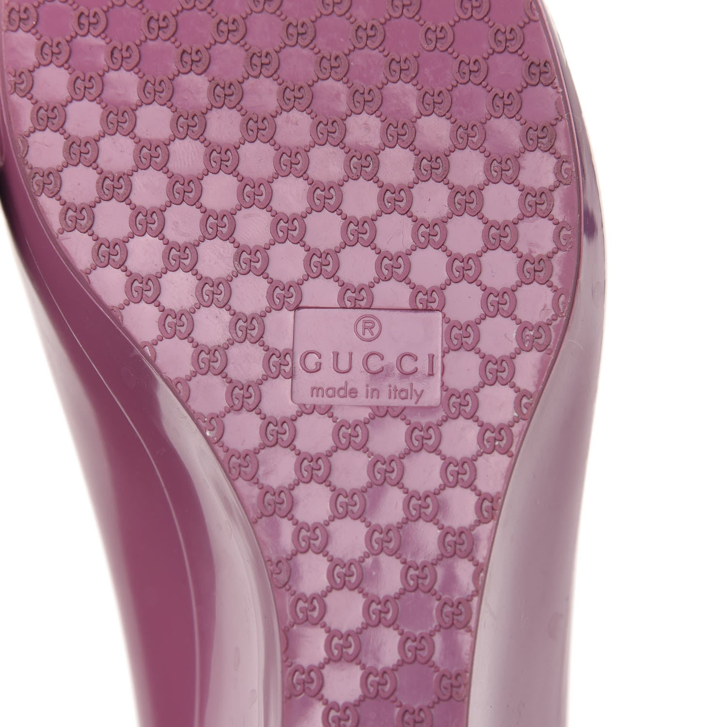 Gucci Rubber Jelly Marola Wedge 39 Fresia Rose 7 of 9