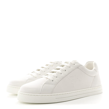 Fendi Vitello Karligraphy Embossed Womens Low Top Sneakers 36.5 White 4 of 10