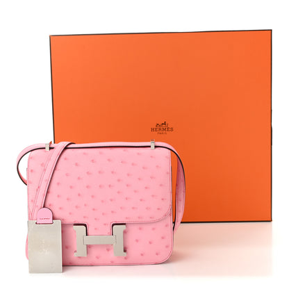 Hermes Ostrich Constance 18 Bubblegum 12 of 12