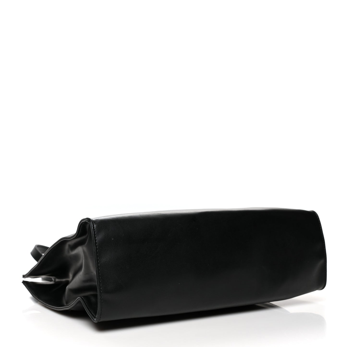 Vegan Leather Medium Shopping Bag Black