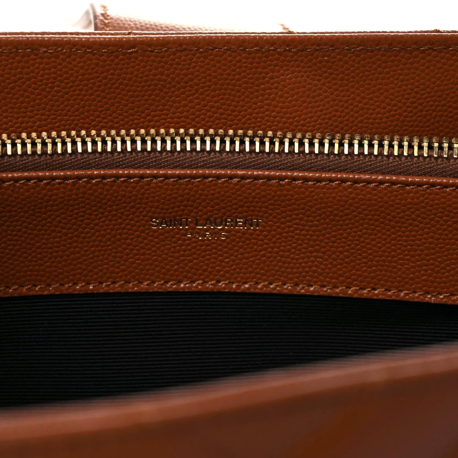Saint Laurent Grain De Poudre Matelasse Chevron Large Monogram Shopping Bag Tan 10 of 10