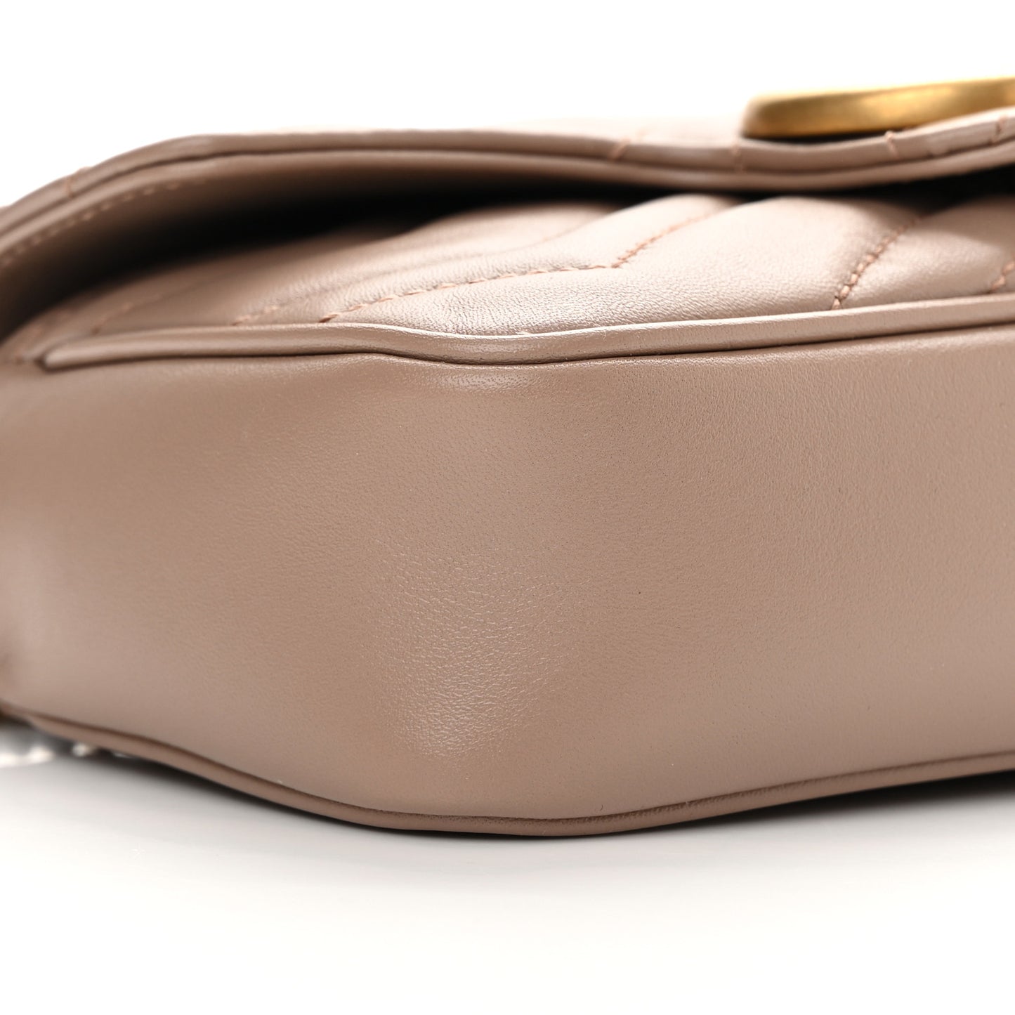 Calfskin Matelasse Super Mini GG Marmont Shoulder Bag Porcelain Rose