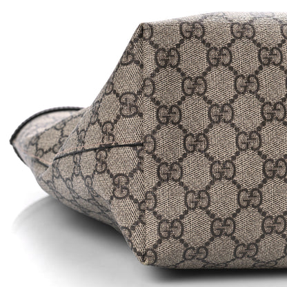Gucci GG Supreme Monogram Textured Calfskin Web Medium Ophidia Shopping Tote Beige Ebony New Acero 7 of 8