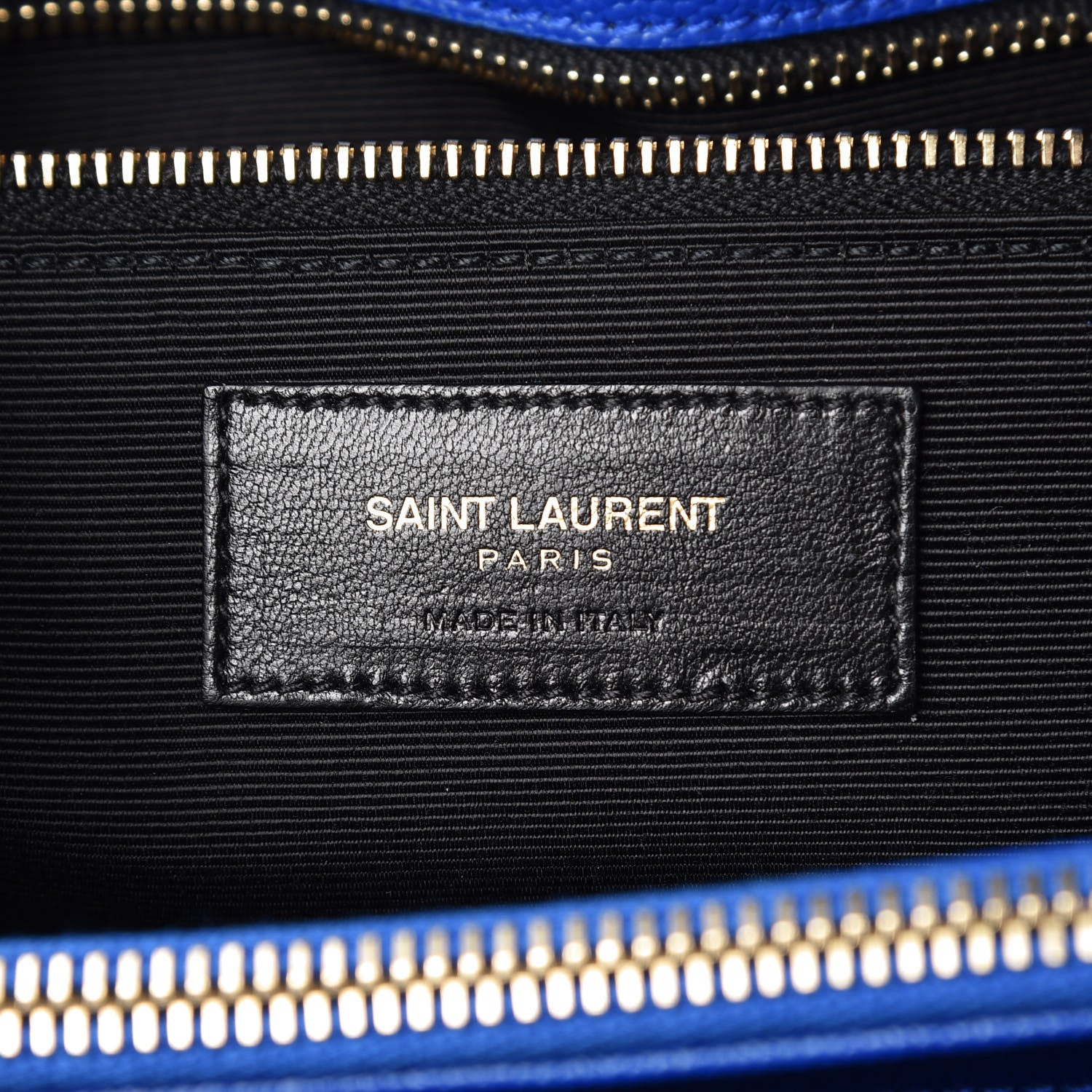 Saint Laurent Grain De Poudre Matelasse Chevron Monogram Shopping Bag Blue Majorelle 6 of 9