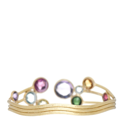Marco Bicego 18K Yellow Gold Multi Gemstone Jaipur Cuff Bracelet 2 of 3