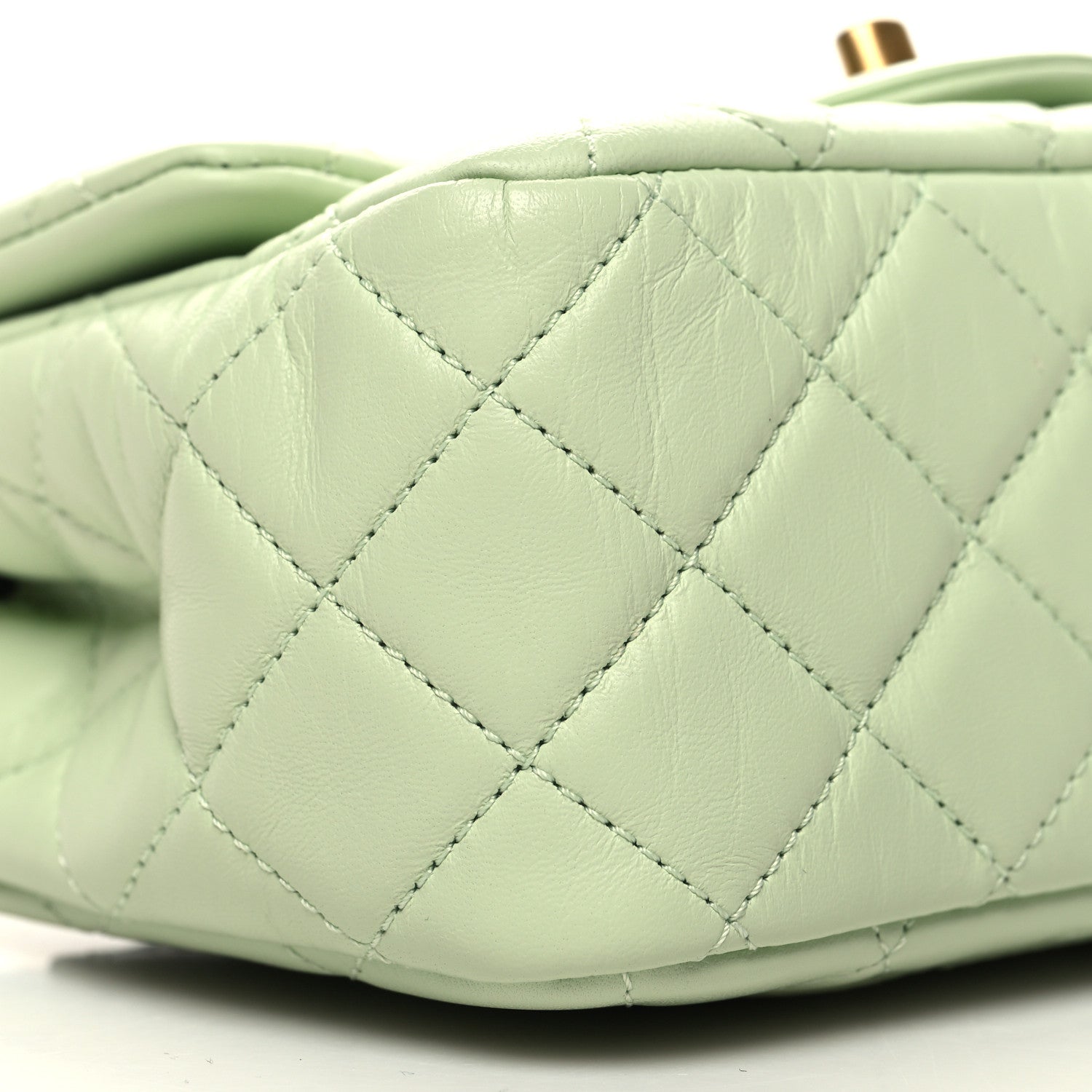 Chanel Lambskin Quilted Mini Pearl Crush Flap Light Green 9 of 12