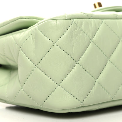 Chanel Lambskin Quilted Mini Pearl Crush Flap Light Green 9 of 12