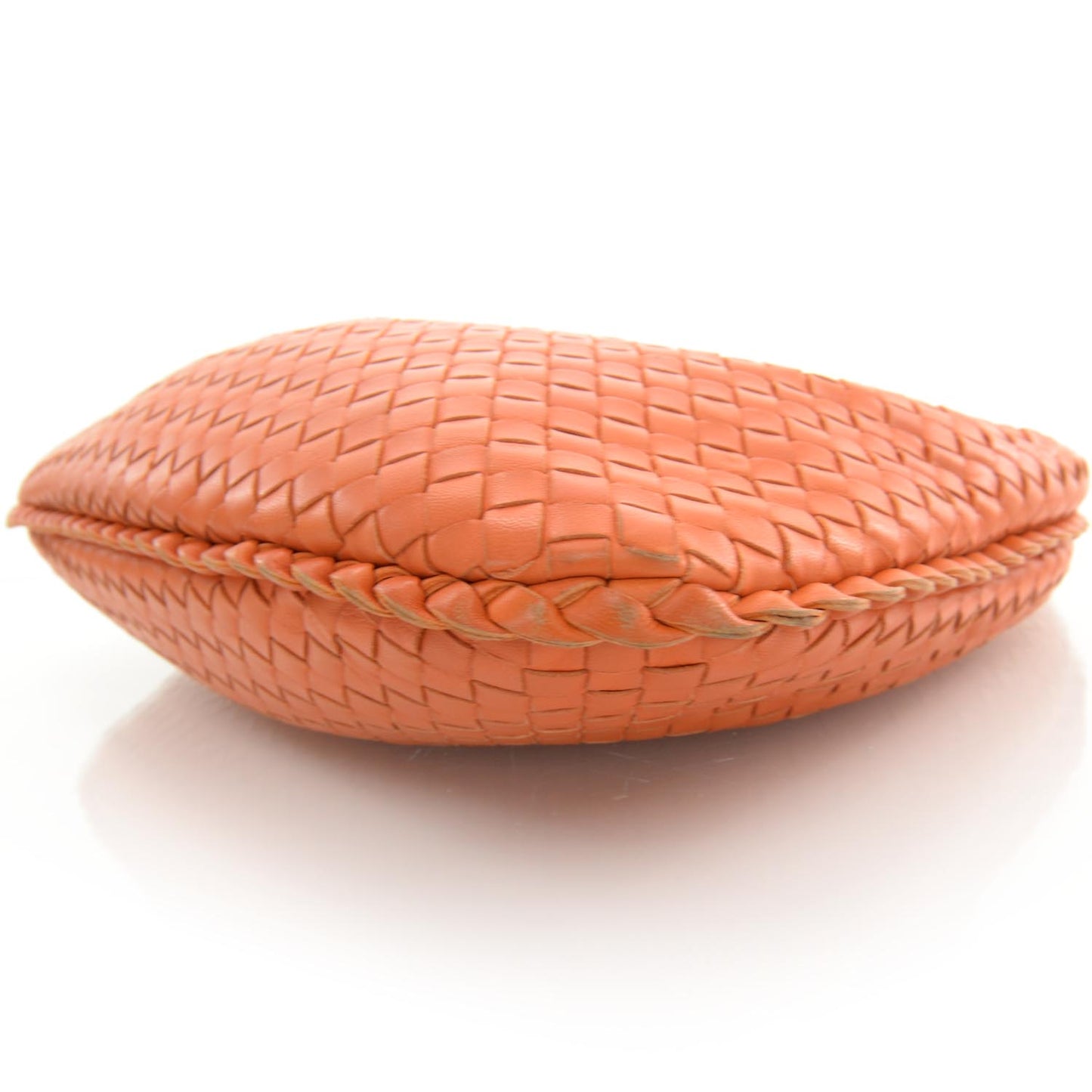 Nappa Intrecciato Medium Veneta Hobo Orange