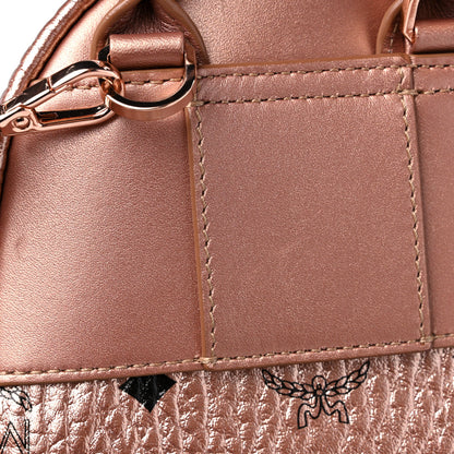 MCM Metallic Visetos Side Stud X-Mini Stark Bebe Boo Backpack Champagne Gold 10 of 10