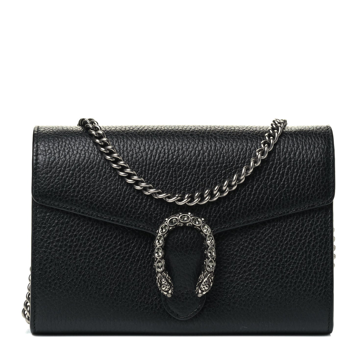 Calfskin Mini Dionysus Chain Wallet Black