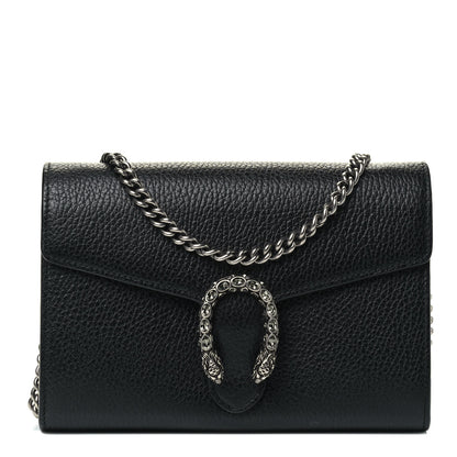 Gucci Calfskin Mini Dionysus Chain Wallet Black 1 of 5