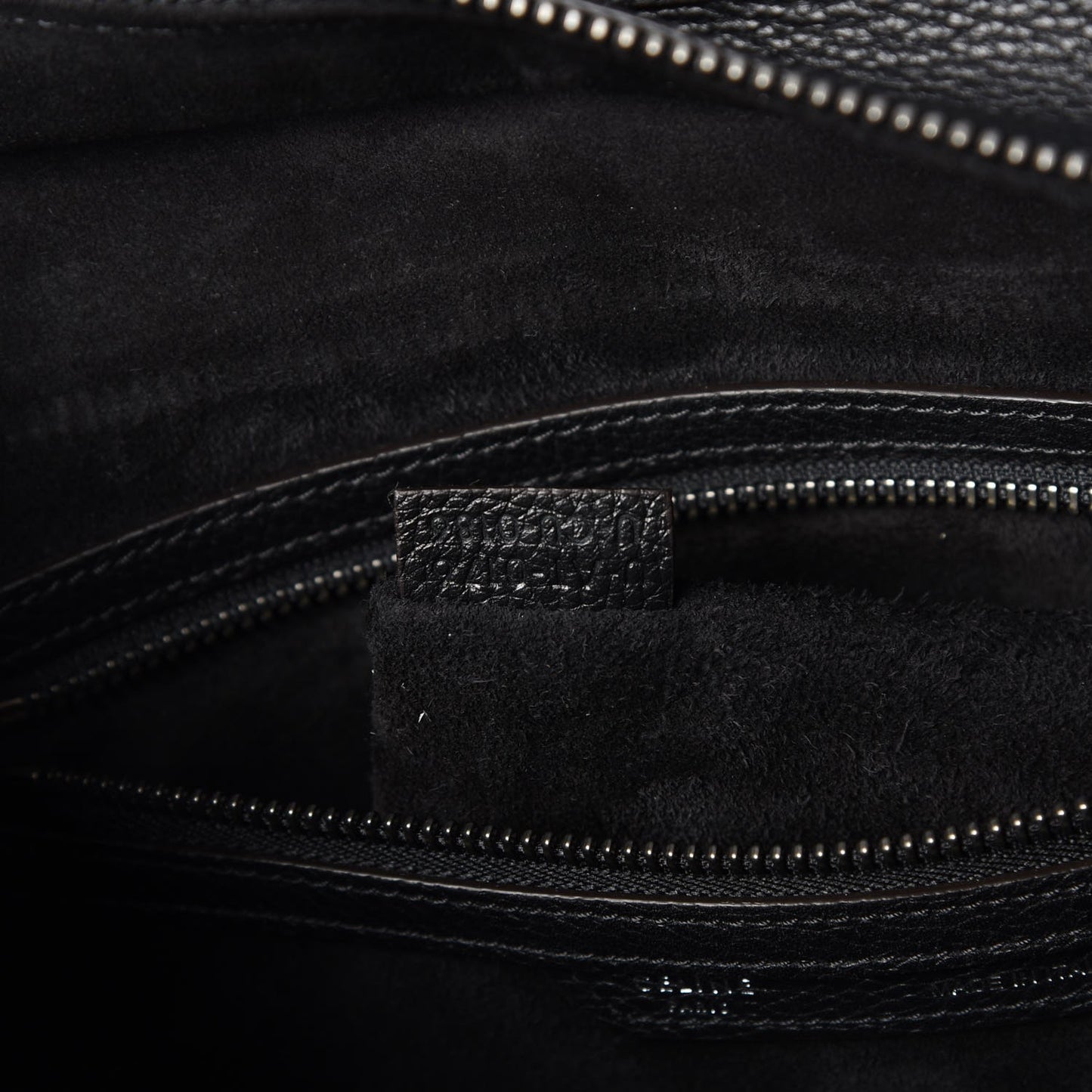 Drummed Calfskin Mini Luggage Black