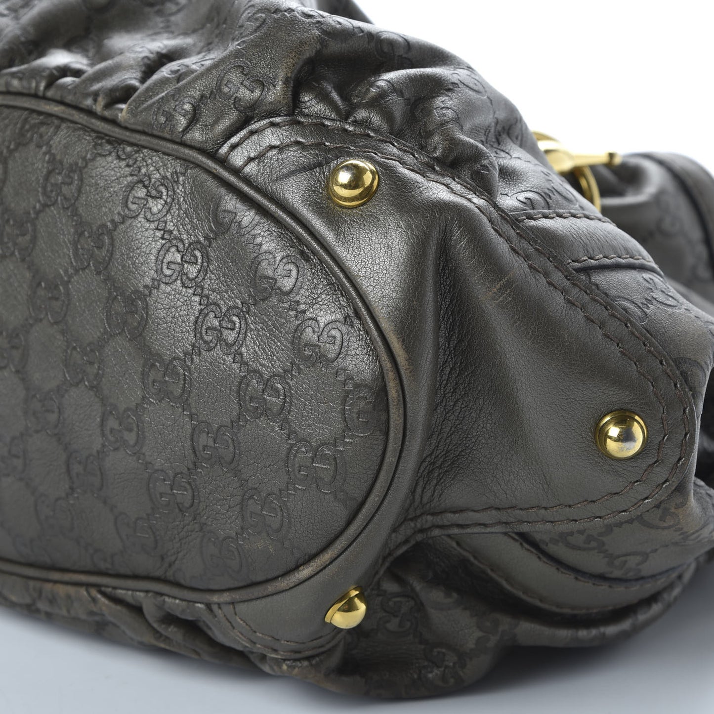 Guccissima Medium Jockey Tote Grey