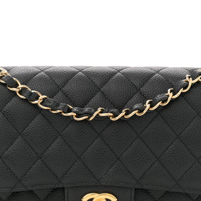Chanel Caviar Quilted Medium Double Flap Black 8 of 11