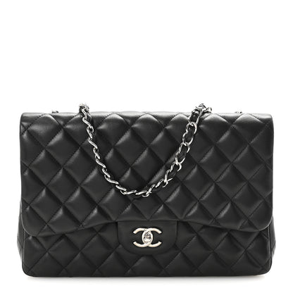 Chanel Lambskin Quilted Jumbo Single Flap Black 1 of 10