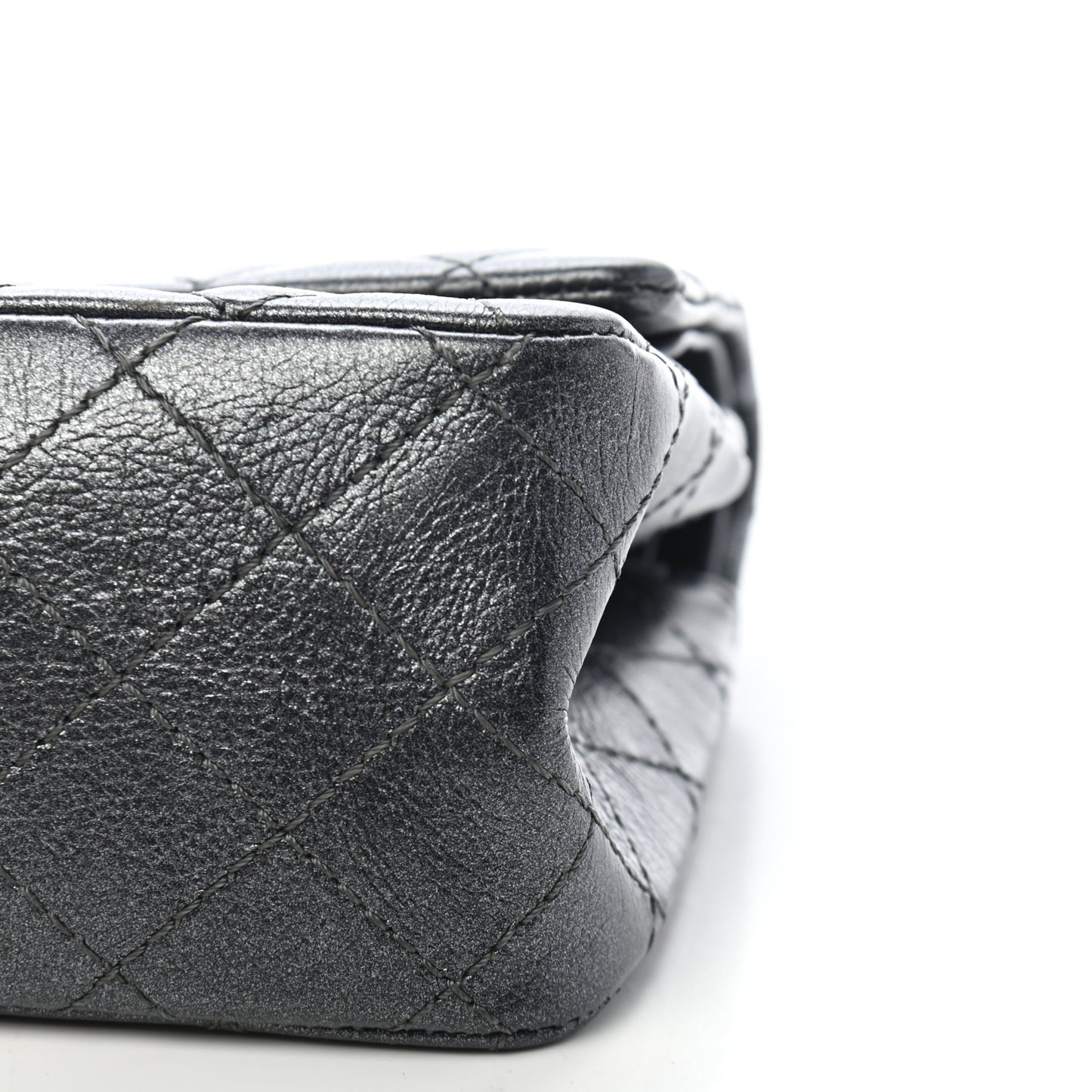 Metallic Sheepskin Quilted 2.55 Reissue 225 Flap Charcoal
