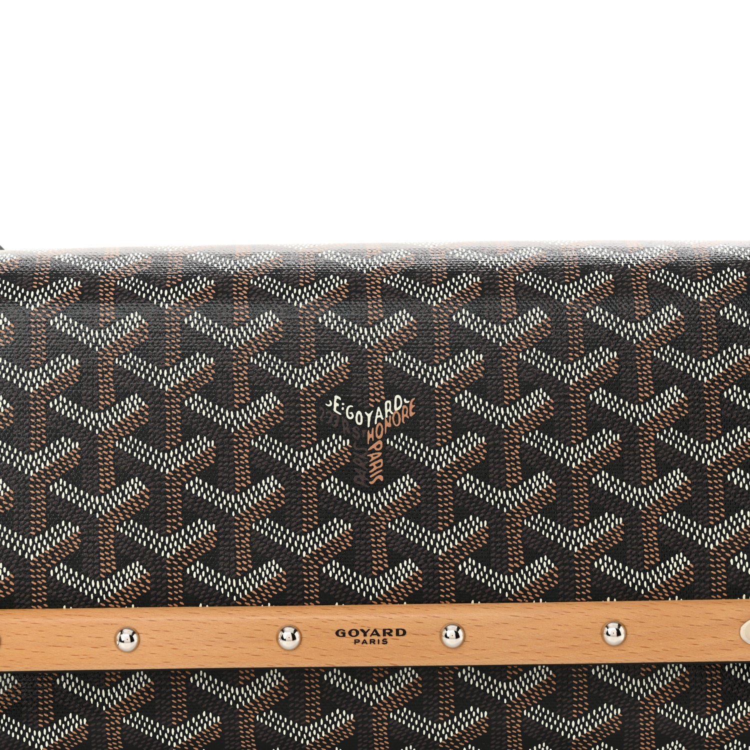 Goyard Goyardine Monte Carlo Bois Clutch With Strap Black 7 of 9