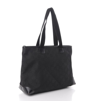 Gucci Nylon Monogram Calfskin Large Tote Bag Black 3 of 9