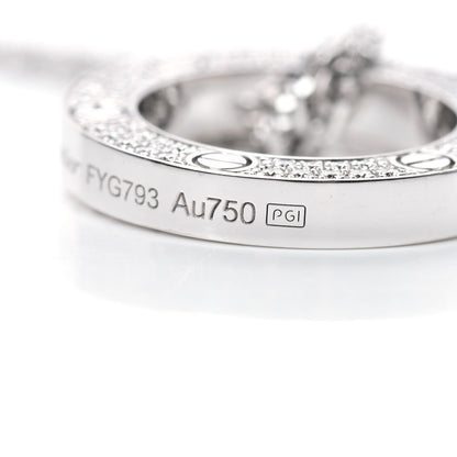 Cartier 18K White Gold Diamond LOVE Paved Necklace 6 of 7