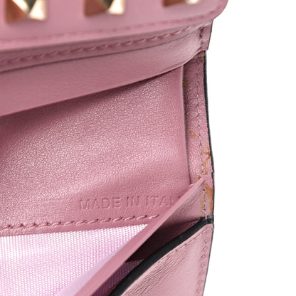 Valentino Garavani Calfskin Bi-Fold Rockstud Wallet Antique Rose 6 of 10