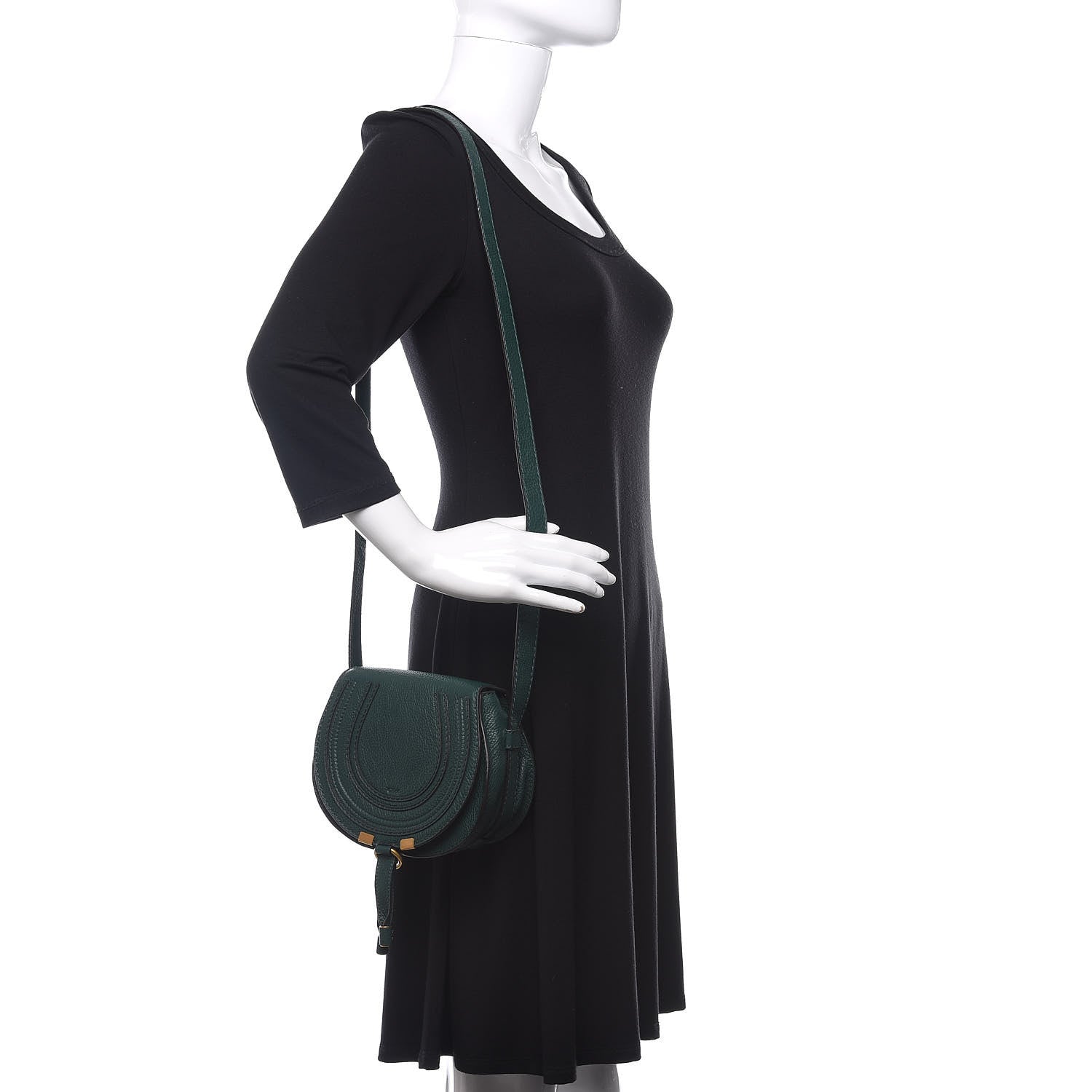 Chloe Calfskin Mini Marcie Round Crossbody Bag Rainforest 2 of 10