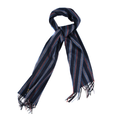 Louis Vuitton Cashmere Striped Scarf Navy 1 of 4