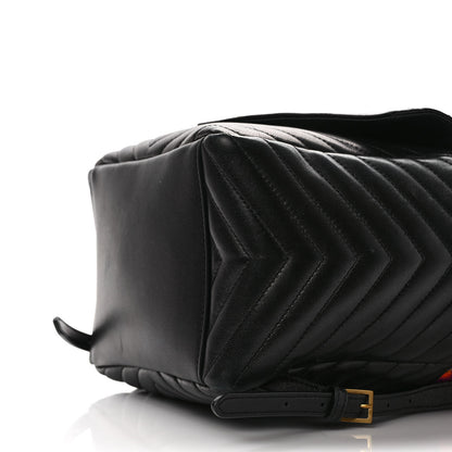 Saint Laurent Tweed Lambskin Matelasse Monogram Joe Backpack Black Rosso Multicolor 8 of 8