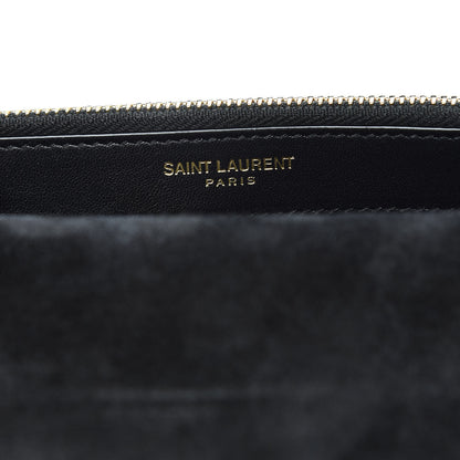 Saint Laurent Laminated Calfskin Classic Monogram Kate Tassel Chain Wallet Green 7 of 11